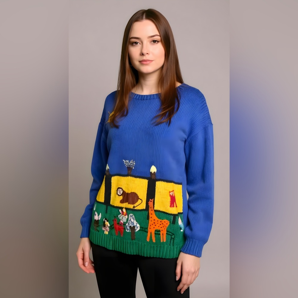 Folk Art Women’s Sweater From Peru